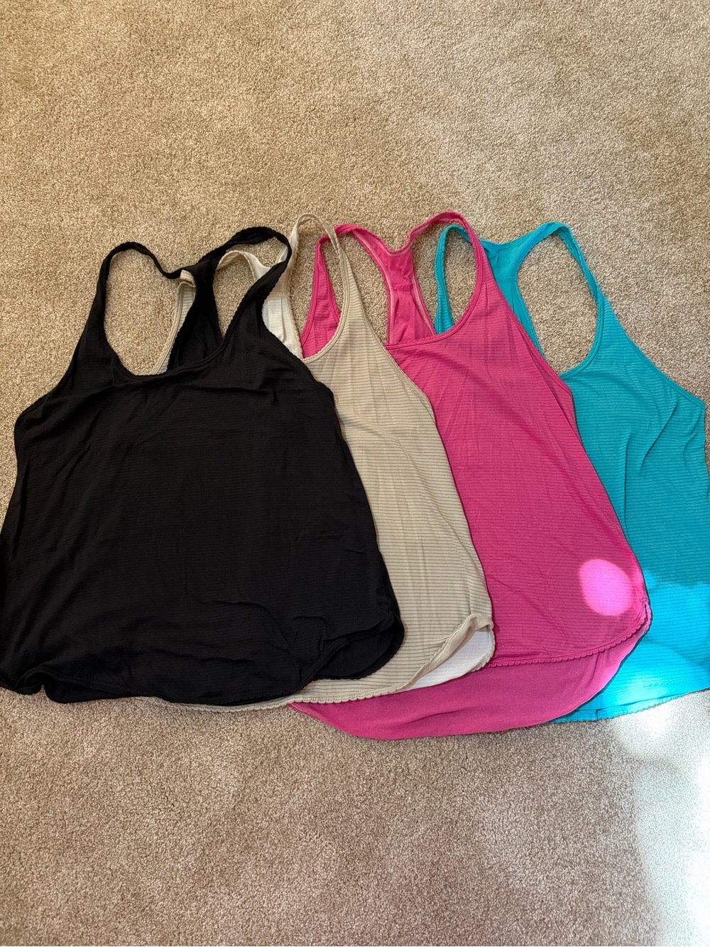 Women’s Lululemon Racerback Tank Top - Black, Tan, Pink, Teal